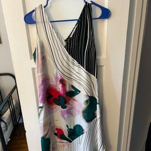 Rachel Roy Womens Amalfi Wrap Dress, White with Floral Print, Size Small